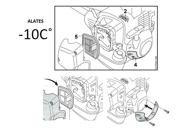 Talvekomplekt FS240,260,360,410,460 (tuisklumekate, Õhufilter, alates -10C )