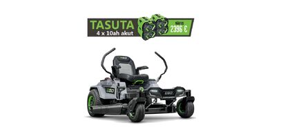 Nullpöörderaadiusega akumurutraktor kangidega EGO ZT4201E-L.  Murutraktoriga TASUTA kaasa 4x10 Ah akut!